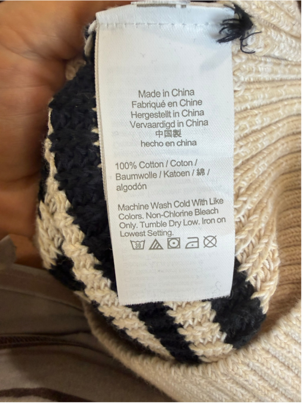 Women's J.Crew Striped V-Neck Sweater, Size M, Black and Beige - Picture 6 of 9